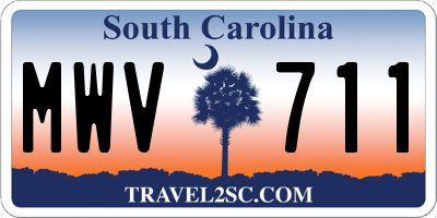 SC license plate MWV711