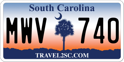 SC license plate MWV740