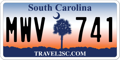 SC license plate MWV741