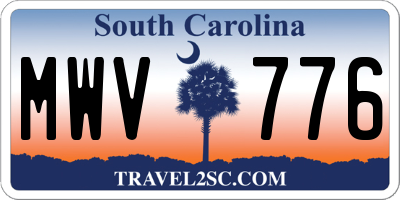 SC license plate MWV776