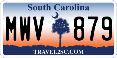 SC license plate MWV879