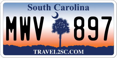SC license plate MWV897