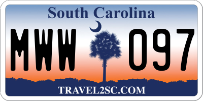 SC license plate MWW097