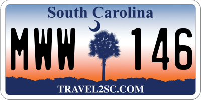 SC license plate MWW146
