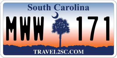 SC license plate MWW171