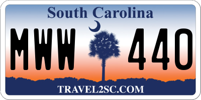 SC license plate MWW440
