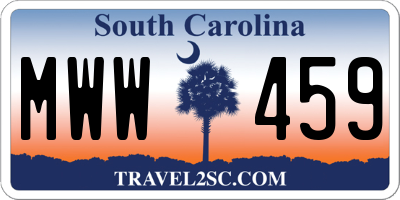 SC license plate MWW459