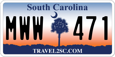SC license plate MWW471