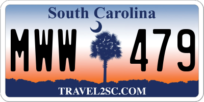 SC license plate MWW479