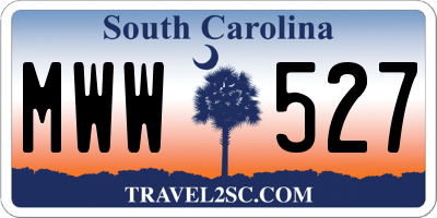 SC license plate MWW527