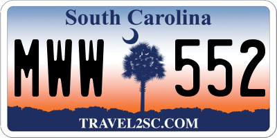 SC license plate MWW552