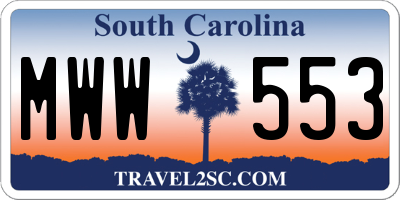 SC license plate MWW553
