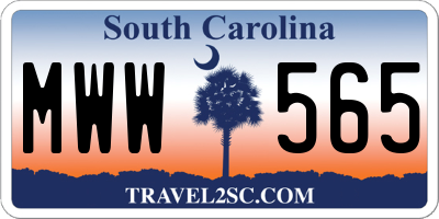SC license plate MWW565