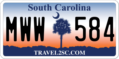 SC license plate MWW584