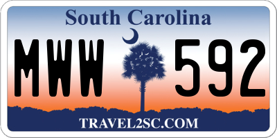 SC license plate MWW592