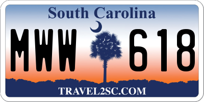 SC license plate MWW618