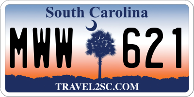 SC license plate MWW621