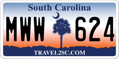 SC license plate MWW624