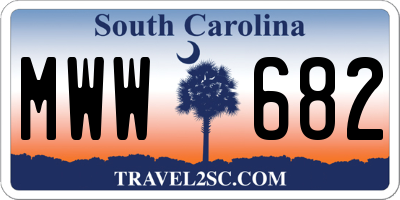 SC license plate MWW682