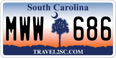 SC license plate MWW686