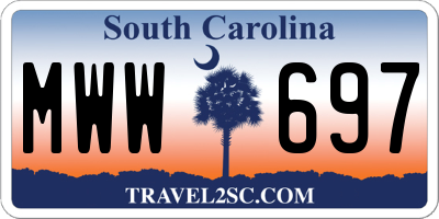 SC license plate MWW697