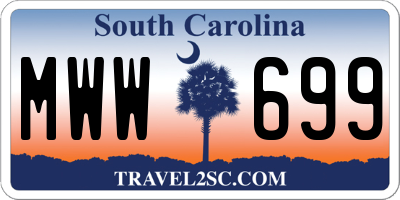 SC license plate MWW699