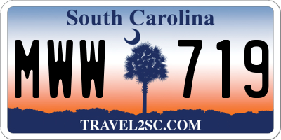 SC license plate MWW719