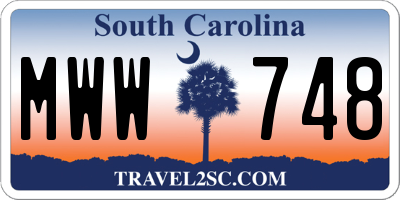 SC license plate MWW748