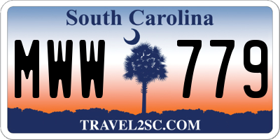 SC license plate MWW779