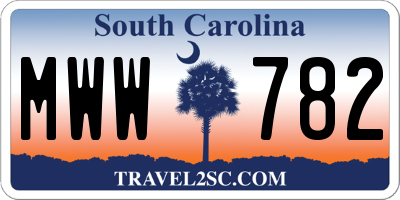 SC license plate MWW782