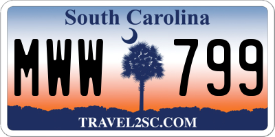 SC license plate MWW799