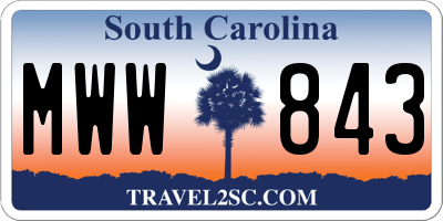 SC license plate MWW843
