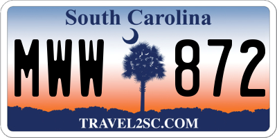 SC license plate MWW872