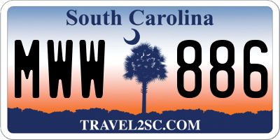 SC license plate MWW886