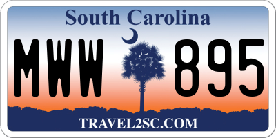 SC license plate MWW895