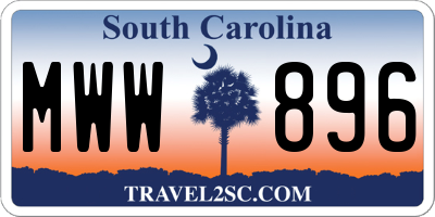 SC license plate MWW896
