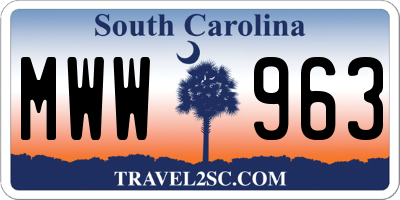 SC license plate MWW963