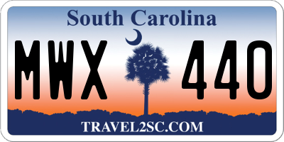 SC license plate MWX440