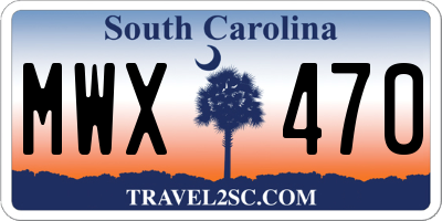 SC license plate MWX470
