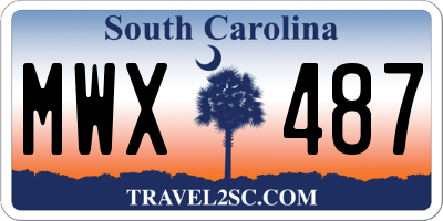 SC license plate MWX487