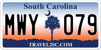 SC license plate MWY079