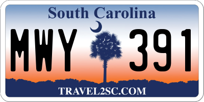 SC license plate MWY391