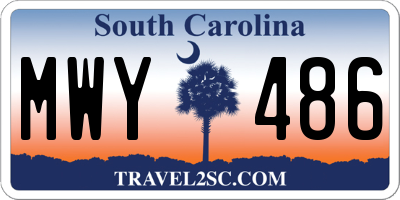 SC license plate MWY486