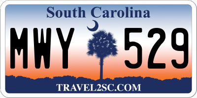 SC license plate MWY529