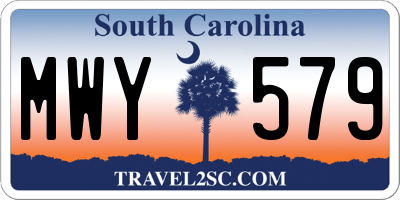 SC license plate MWY579