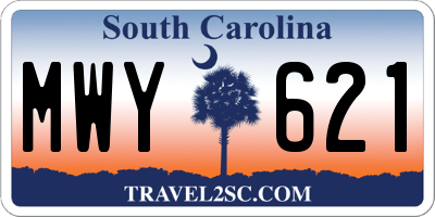 SC license plate MWY621