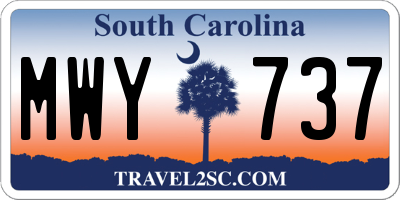 SC license plate MWY737