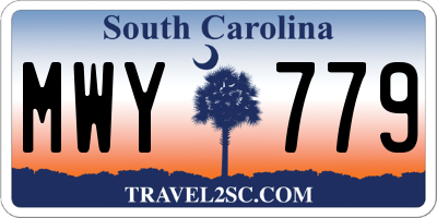SC license plate MWY779