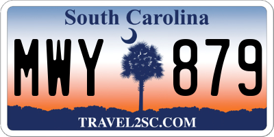 SC license plate MWY879