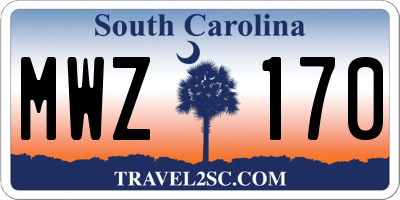 SC license plate MWZ170